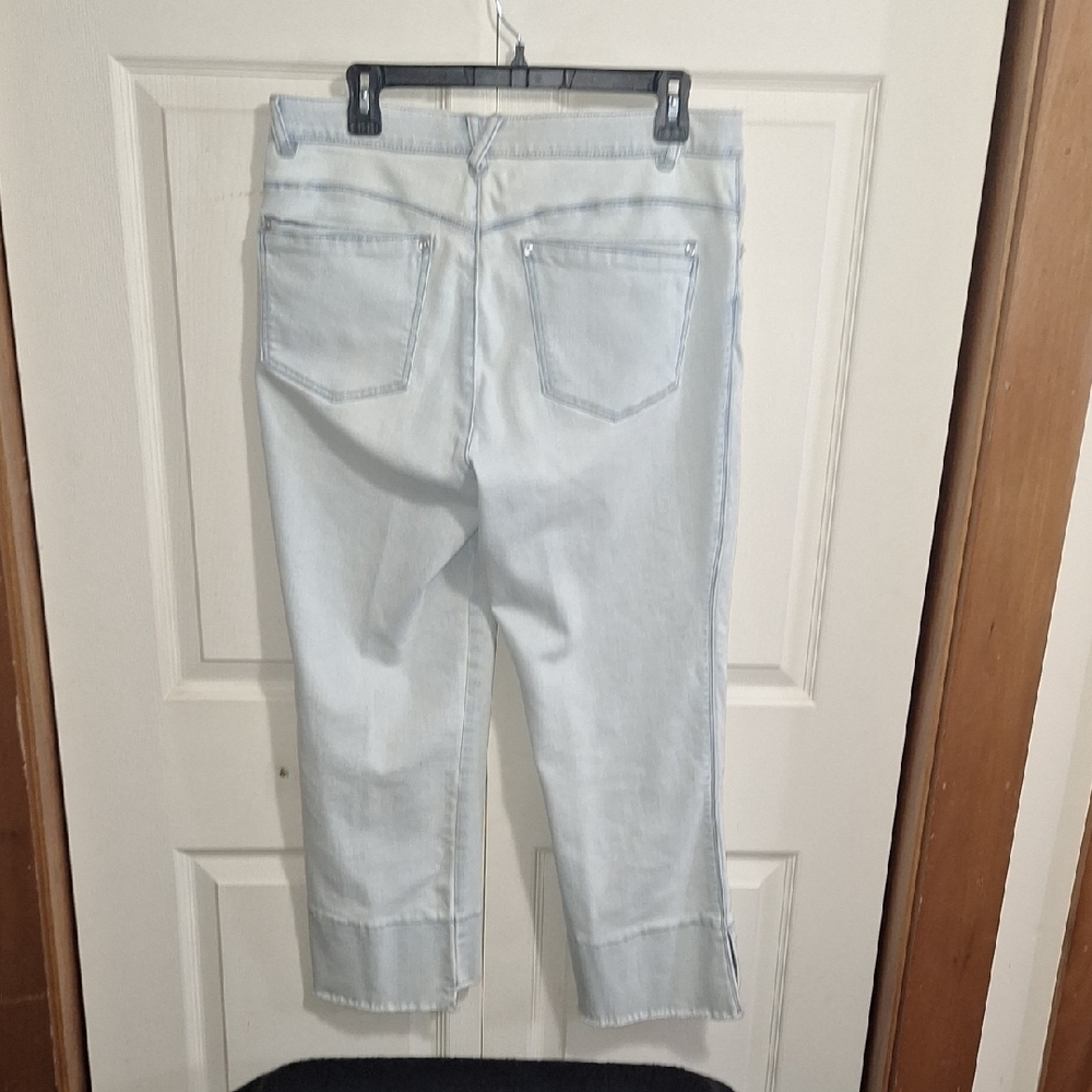 Mac And Me Light Blue Cropped 5 Pocket Denim Jeans-12 - Picture 3 of 8